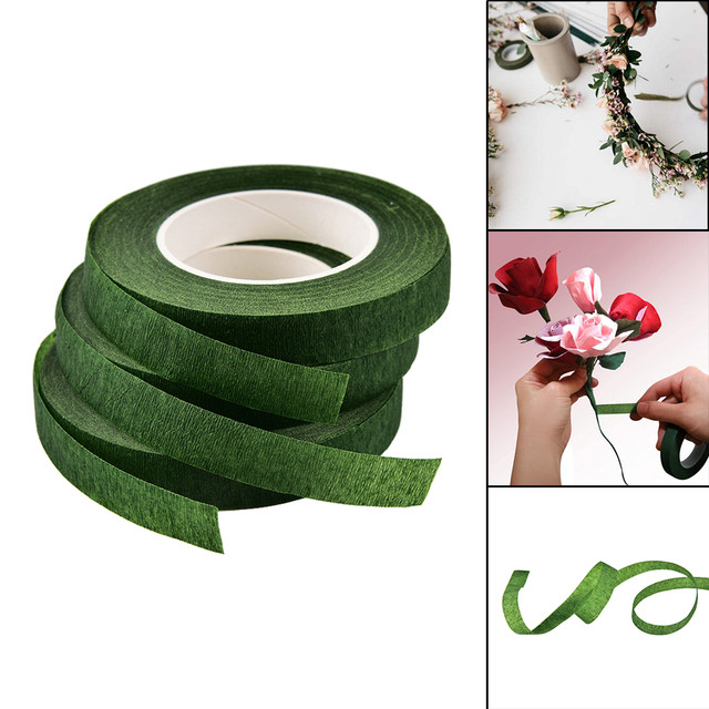 1PC Moderate Viscosity, No Residue Rolls Waterproof Green Florist Stem  Elastic Tape Floral Flower 12mm Tape - AliExpress